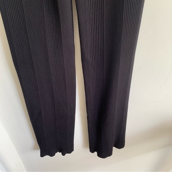 PINK ROSE BLACK RIBBED PANTS - Picture 8 of 10